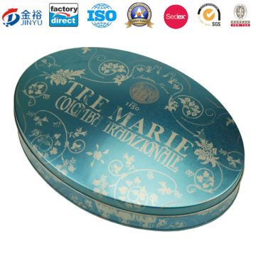 Big Size Oval Shaped Cookie Tin Box Can for Christmas Holiday-JY-WD-2015112106